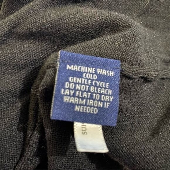 Chaps Lightweight Embellished Open Cardigan Black PM - Picture 4 of 5